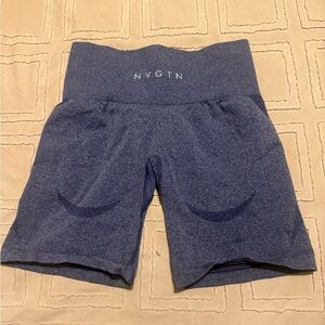 NVGTN Women's Heathered Blue Bike Shorts
